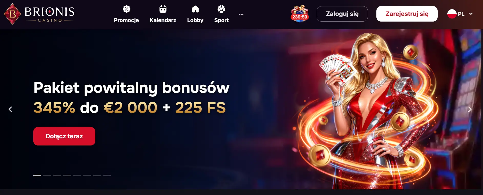 Brionis Casino rejestracja