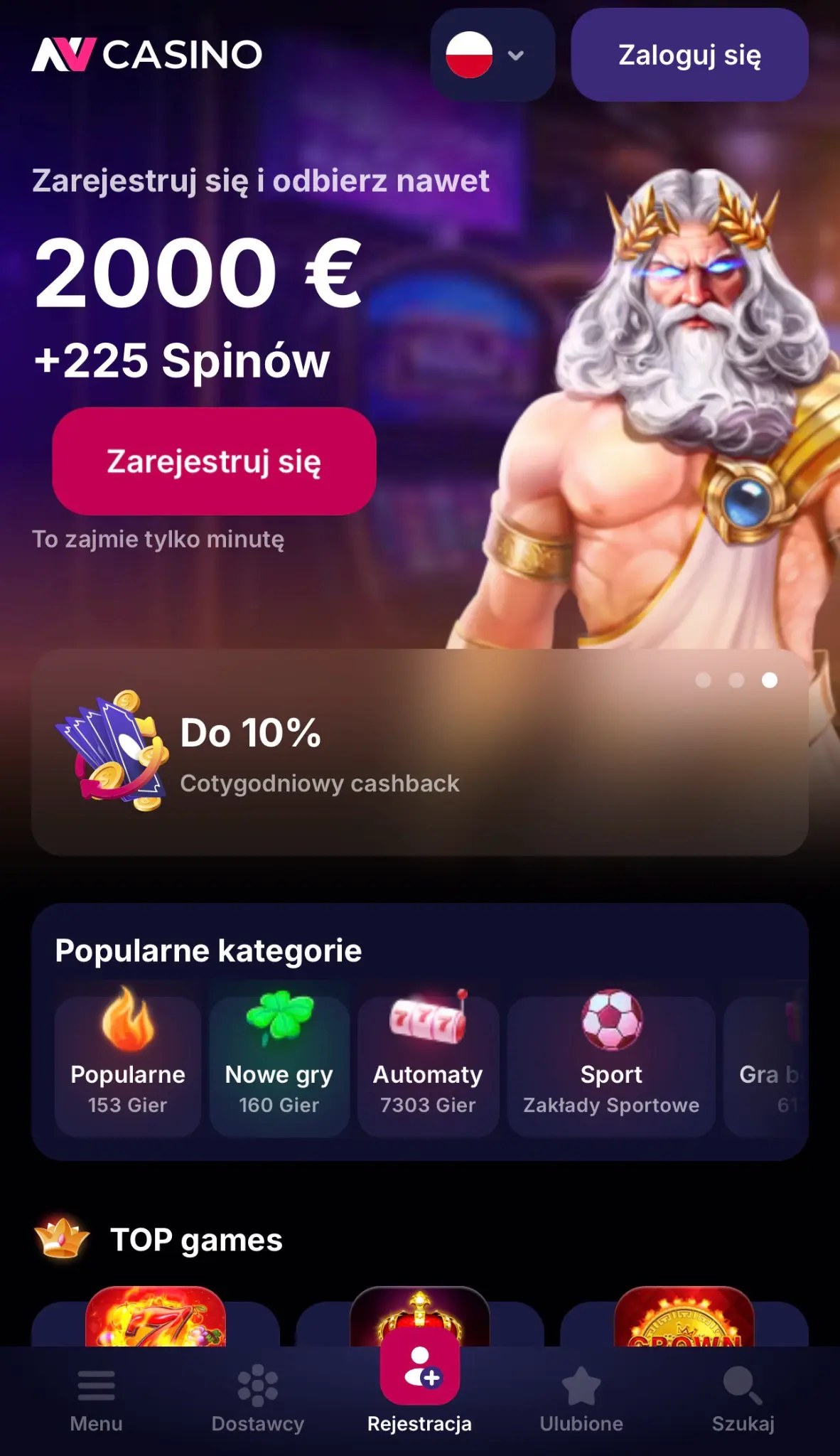 Jak zaczac w NV casino