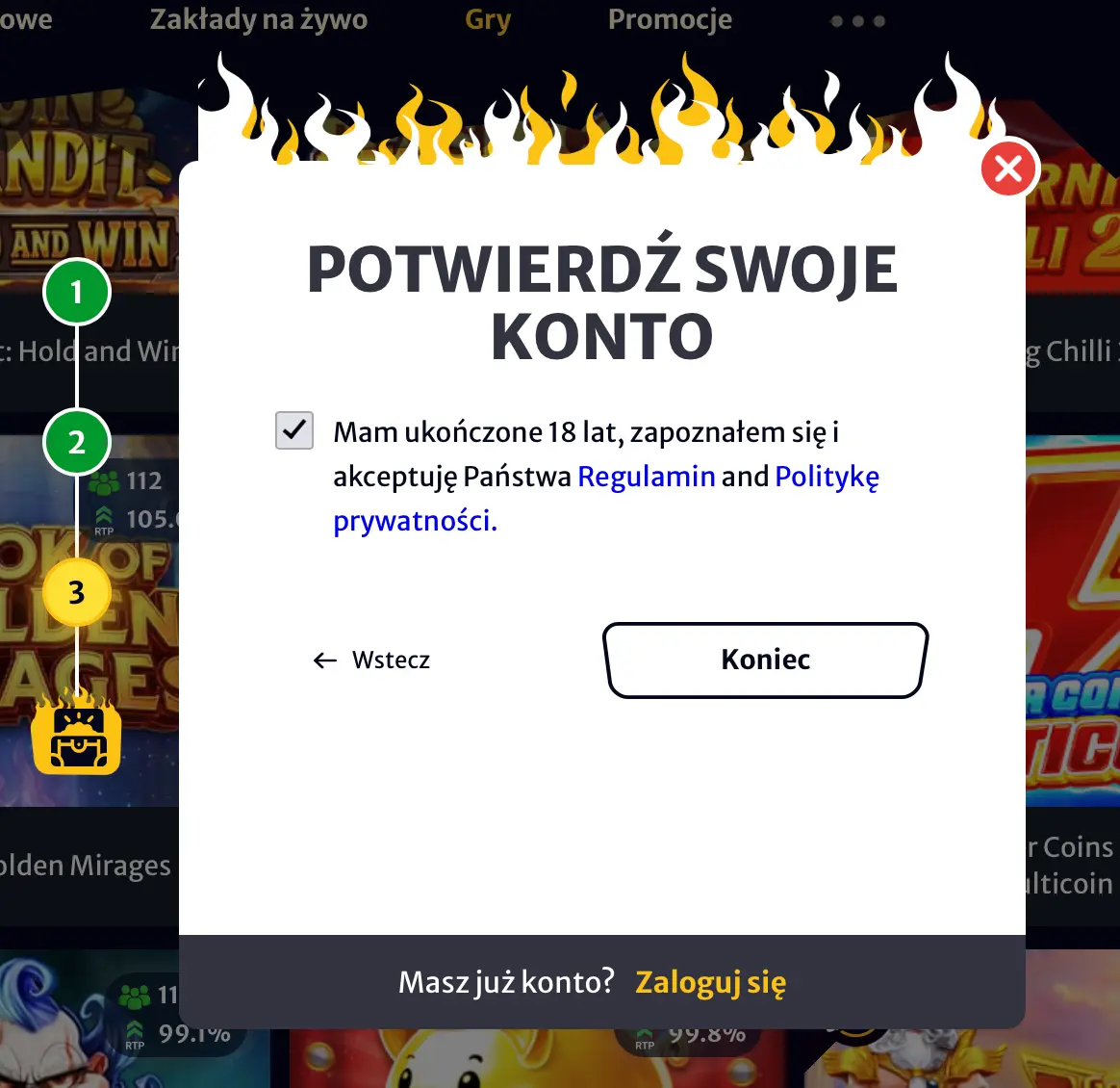 Rejestracja hell spin