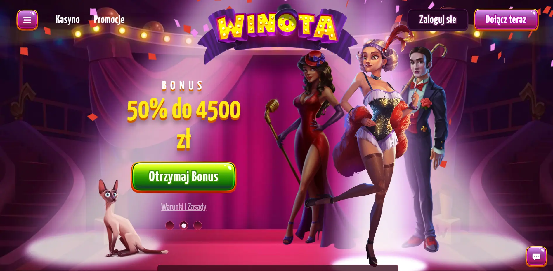 Rejestracja w Winota Casino