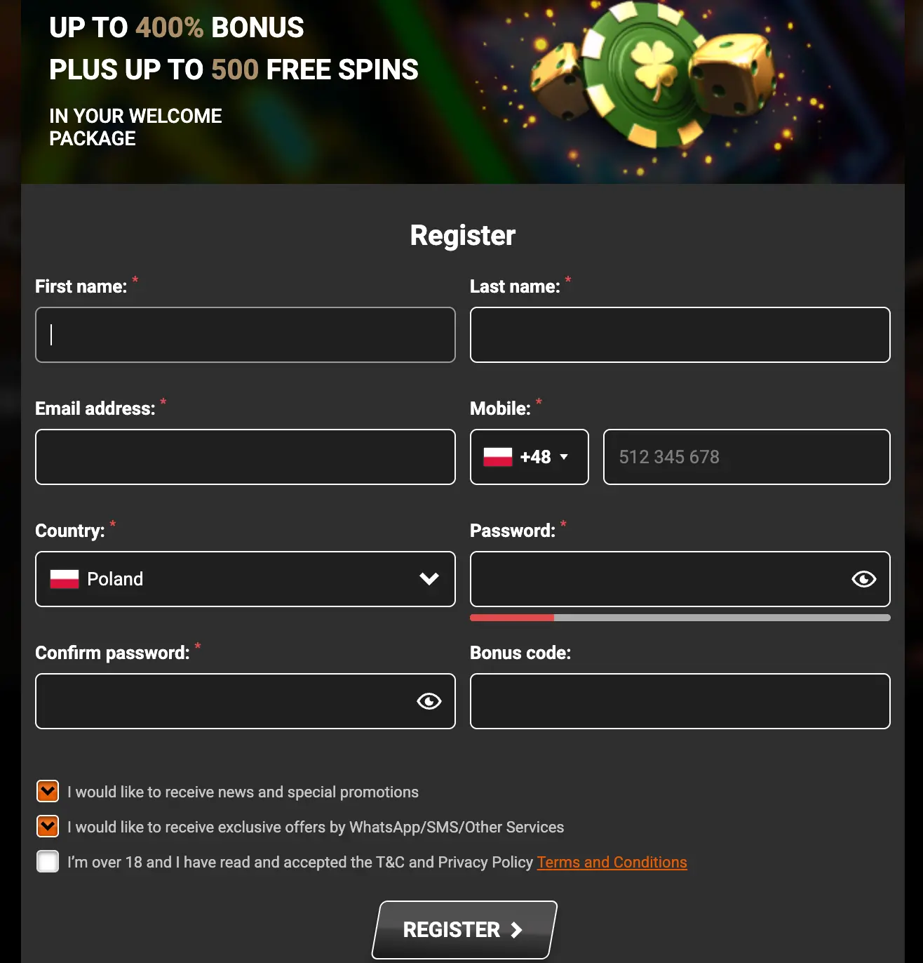 Rejestracja w i24Slots