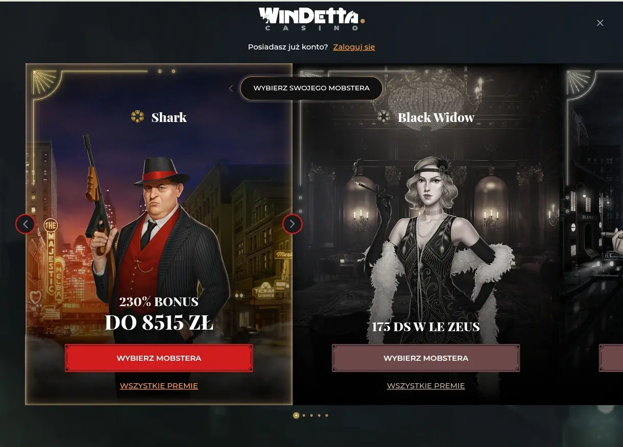 Windetta Casino rejestracja