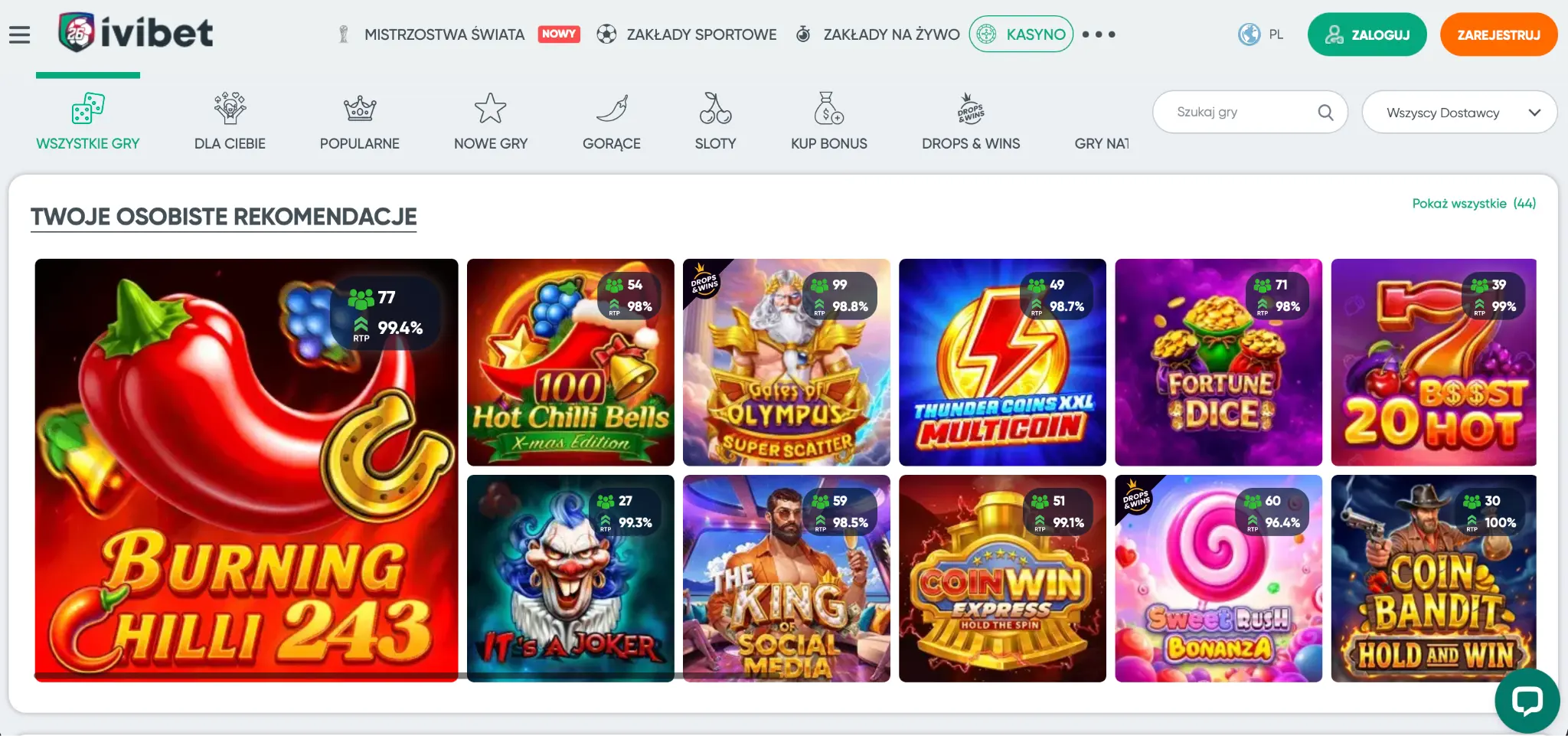 ivibet casino games