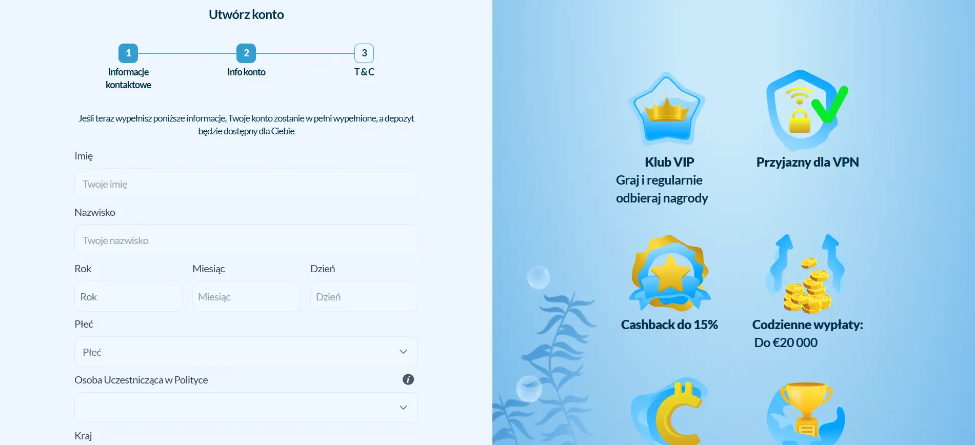 welle casino rejestracja