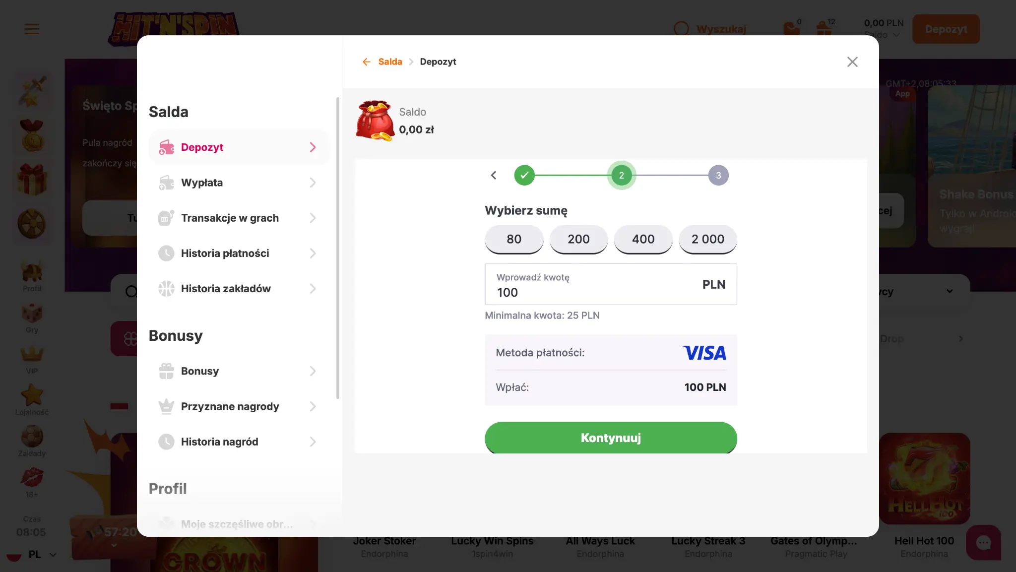 wplata w kasynie online